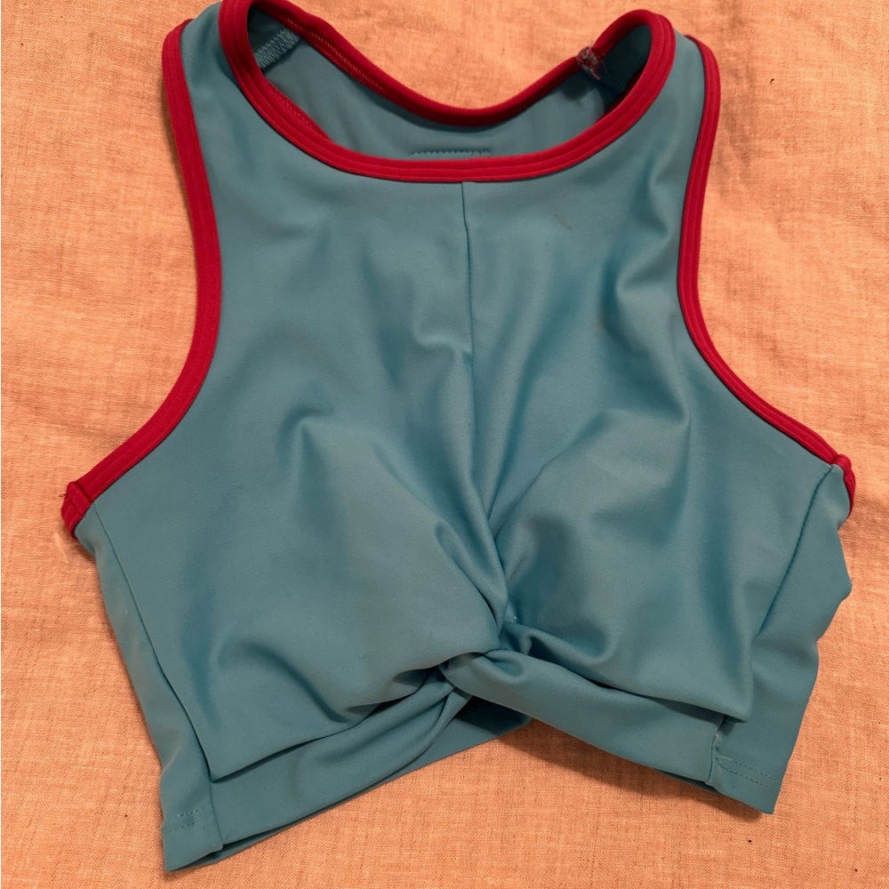FiVe the label dance crop top (teal & purple) girls Athletic tank YXL
